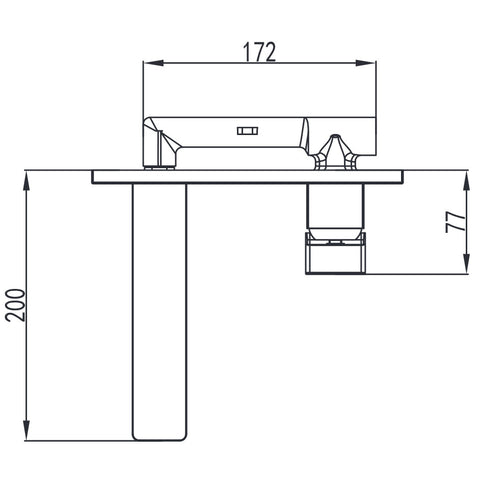 Wellis Mamba mosdó csaptelep fali (23x11x20)