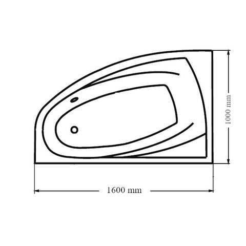 Wellis Matana balos aszim. kádtest 160, lábbal (160x100x60)