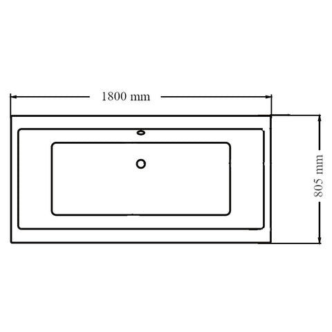 Wellis Tengiz egyenes kádtest 180, lábbal (180x80x60)