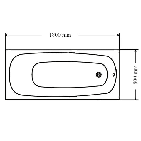 Wellis Como egyenes kádtest 180, lábbal (180x80x50)
