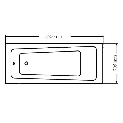 Wellis Lugano egyenes kádtest 160, lábbal (160x70x60)