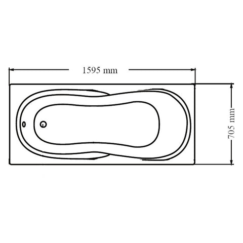 Wellis Malawi egyenes kádtest 160, lábbal (160x70x60)