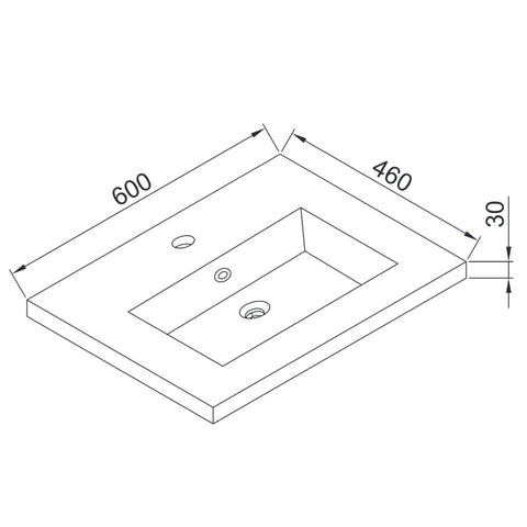 Wellis Nina 60 mosdó (60x46x1,5/17,3)