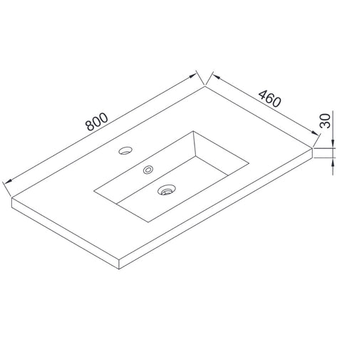 Wellis Nina 80 mosdó (80x46x1,5/17,3)