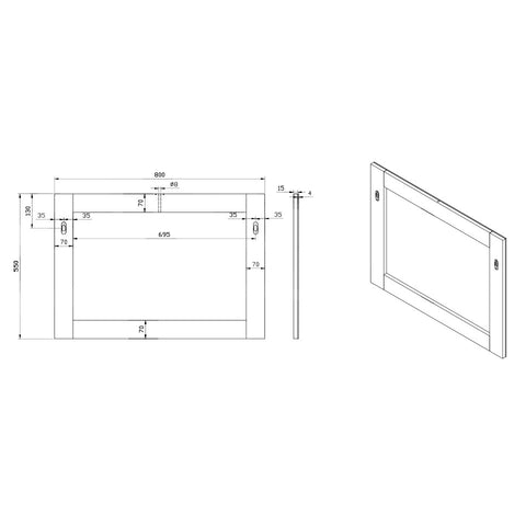 Wellis Nina 80 fali tükör (80x55)