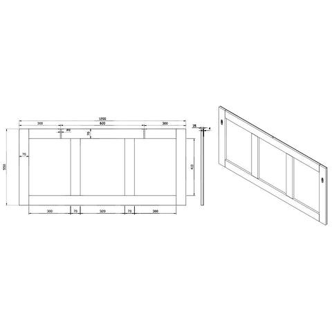 Wellis Nina 120 fali tükör (120x55)