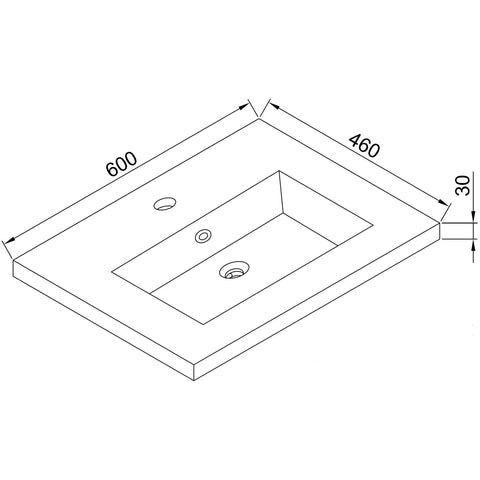 Wellis Blondie 60 mosdó (60x46x3/15,5)