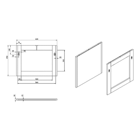 Wellis Blondie 60 fali tükör (60x45)