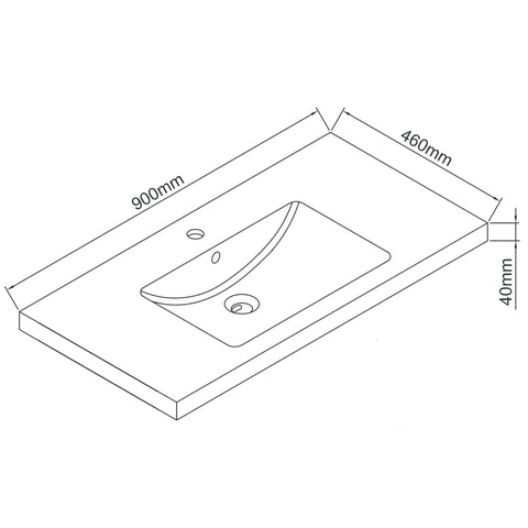 Wellis Soria mosdó (90x46x4/16)