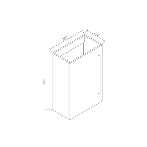 Wellis Almeria kisméretű mosdószekrény (39,5x21,5x60)