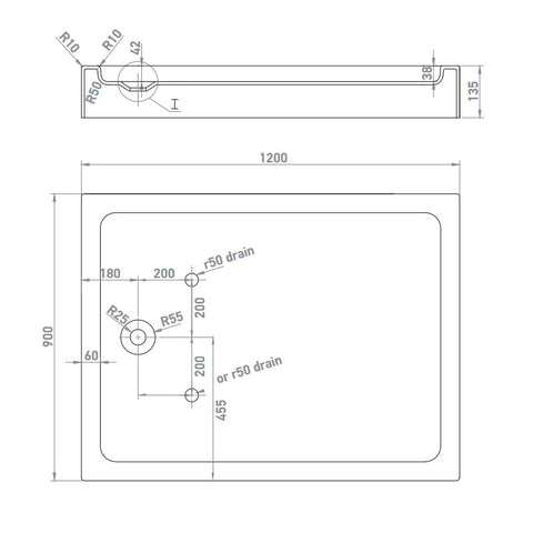Wellis Zuhanytálca szögletes magas 120x90x15 (120x90x13,5)
