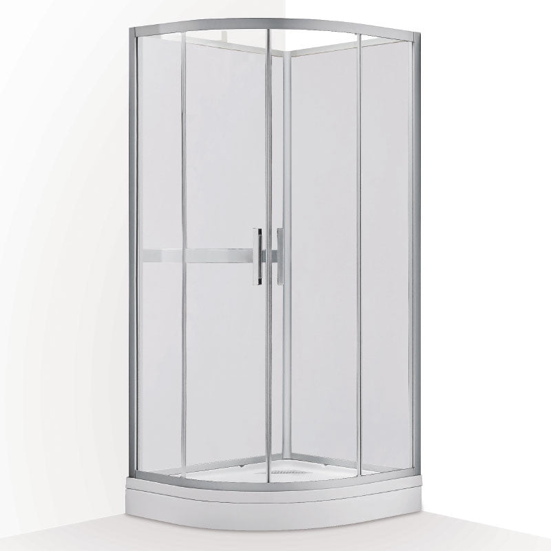 Wellis Vivara fehér üveg hátfallal, tálcával Easy Cleannel (90x90x210)