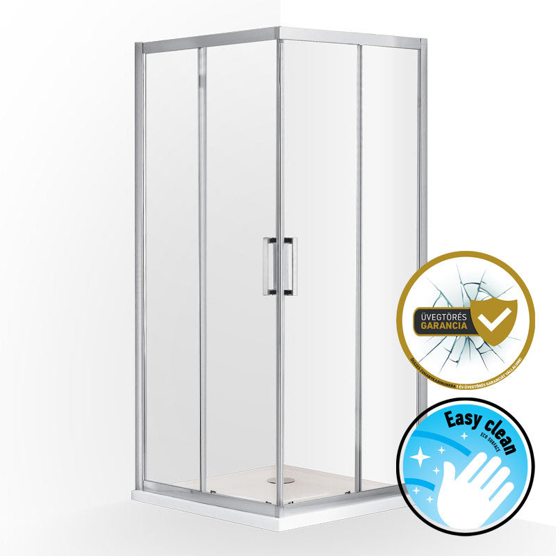 Wellis Apollo 80 két tolóajtós szögl. Kabin Easy Cleannel (80x80x190)
