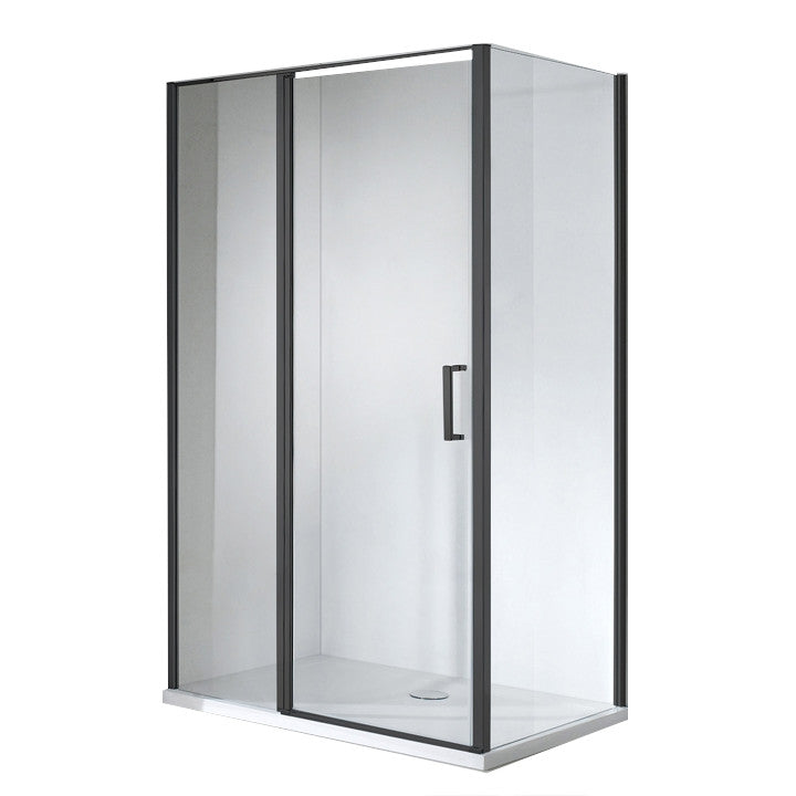 Wellis Triton Black 1 nyílóajtós szögletes zuhany Easy Cleannel (120x80x190)