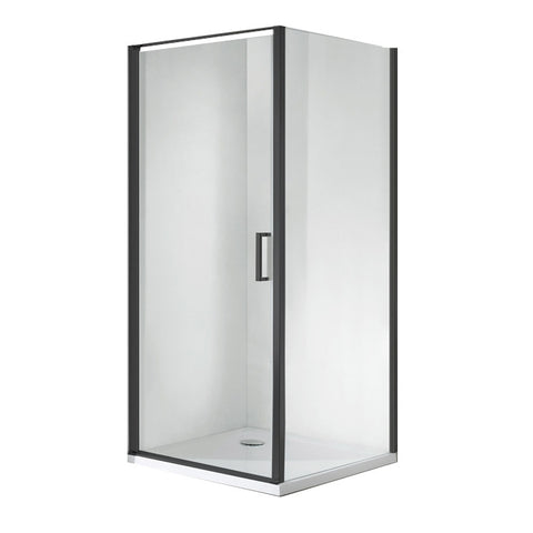Wellis Quadrum Black 1 nyílóajtós szögletes zuhany Easy Cleannel (90x90x190)