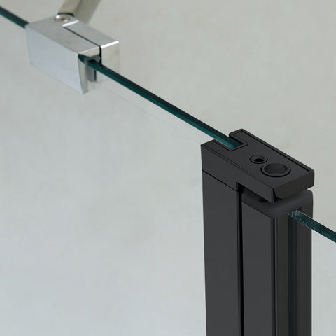 Wellis Quadrum Black 1 nyílóajtós szögletes zuhany Easy Cleannel (90x90x190)
