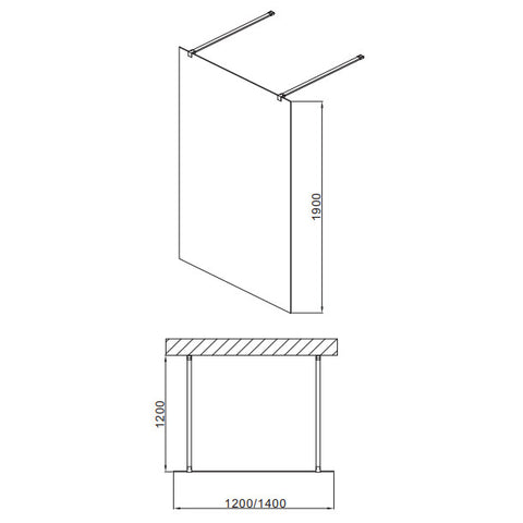 Wellis Astro 120 walk-in zuhanyfal Easy Cleannel (120x190)