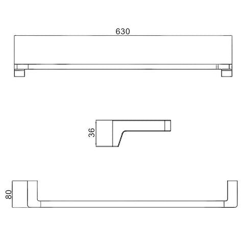 Wellis Mamba törölközőtartó SZIMPLA (63x8x3,6)