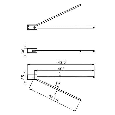 Wellis Capri törölközőtartó dupla (3x44,9x3,5)