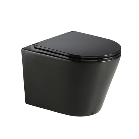 Wellis Clement Black fali Rimless WC, matt fekete (36x51,7x35,7)