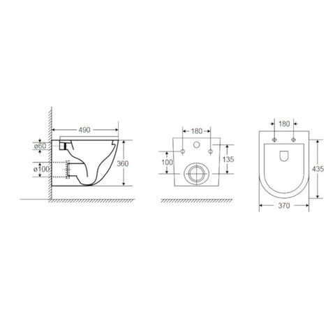Wellis Sophia  fehér fali wc, Rimless
