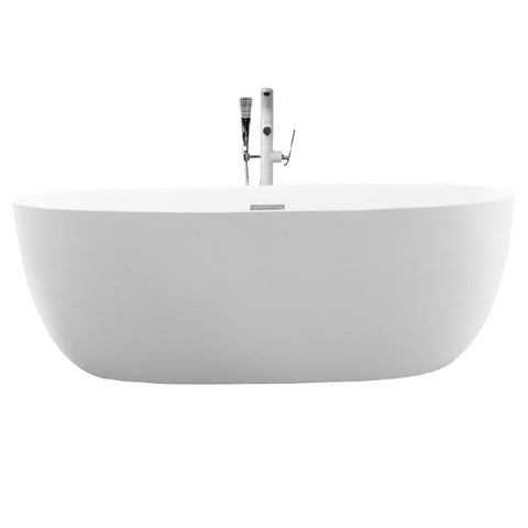 Wellis Oval 186 szabadon álló kád (186x88,5x60,5) le-és túlfolyó + szifon, rejtett szintező láb