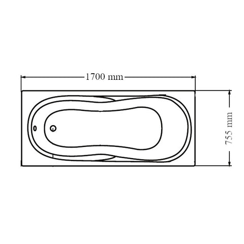 Wellis Malawi E-Drive™ 170, hidromasszázs kád, Retroval, balos (170x75x60)