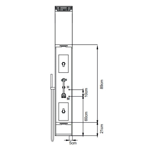 Wellis Lucia zuhanypanel (18x57x156)