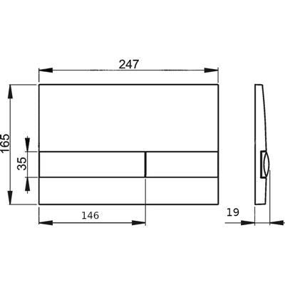 Alcaplast WC tartály nyomólap M1713 fényes króm/matt