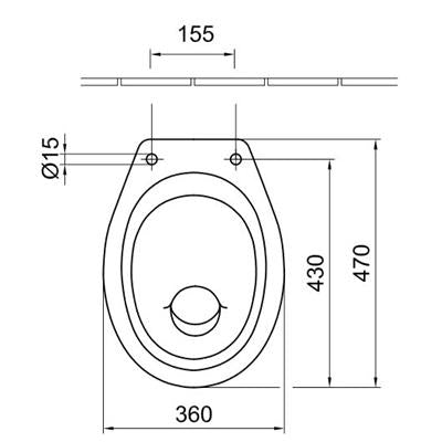 Alföldi Bázis WC csésze hátsó kifolyású, laposöblítésű + Easyplus 4030 00R1