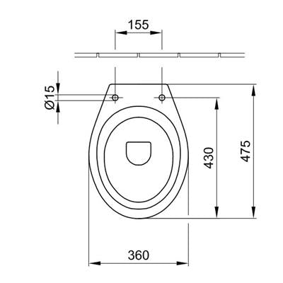 Alföldi Bázis WC csésze hátsókif., mélyöbl +Easyp 4031 00R1