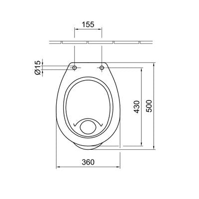 Alföldi Bázis WC csésze alsó kifolyású, laposöblítésű, rövid 4037 00 01