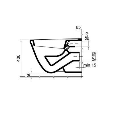 Alföldi Saval 2.0 WC csésze fali laposöblítésű, Easyplus bevonattal (7068 19R1)