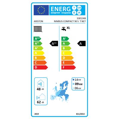Ariston Nimbus Compact 90 S T NET split hősziv. 9 kW, beltéri+180l HMV, 1 fütőkör, 3 fázis