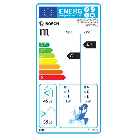 Bosch Compress 3400i AWS 6 OR-S split levegő-víz hőszivattyú egyfázisú kültéri egység