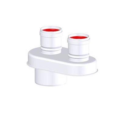 Tricox PPs/Alu osztó adapter, 80/125 - 2x80mm