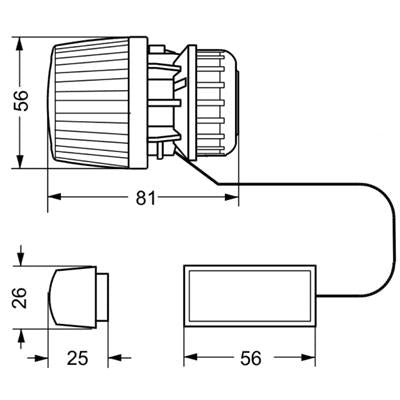 Danfoss termosztátfej gázos távér. RA2982