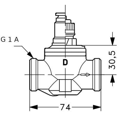 Danfoss RA-C 3/4" rad. szelep egy. KM 1"