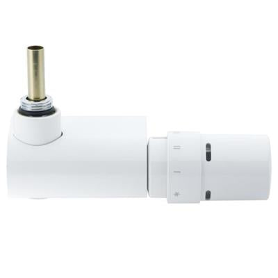 Danfoss VHX-Mono Szett törölközőszárítós radiátorhoz, sarok, RAX érzékelővel, RAL9016 színű