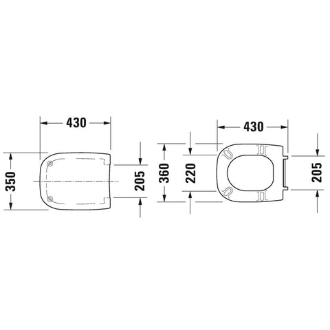 DURAVIT D-Code WC ülőke, normál (DR0067310000)