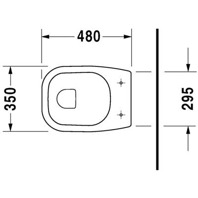 DURAVIT D-Code wc, álló, laposöblítésű, hátsó kifolyású (DR21090900002)