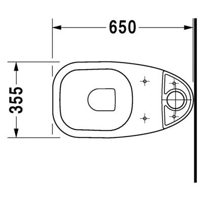 DURAVIT D-Code wc, MB., mélyöblítésű, hátsó kifolyású (DR21110900002)