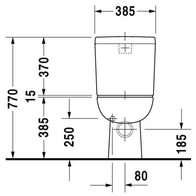 DURAVIT D-Code wc, MB., mélyöblítésű, hátsó kifolyású (DR21110900002)