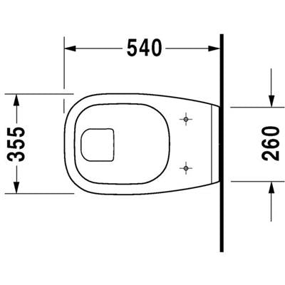 DURAVIT D-Code wc, fali, lapos öblítésű (DR22100900002)