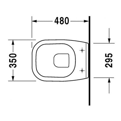 DURAVIT D-Code wc, fali, mély öblítésű, comp. 48 cm (DR22110900002)