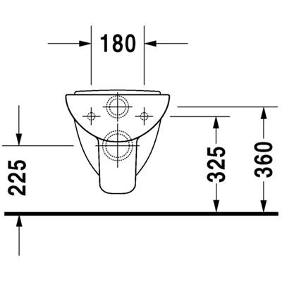 DURAVIT D-Code wc, fali, mély öblítésű, comp. 48 cm (DR22110900002)