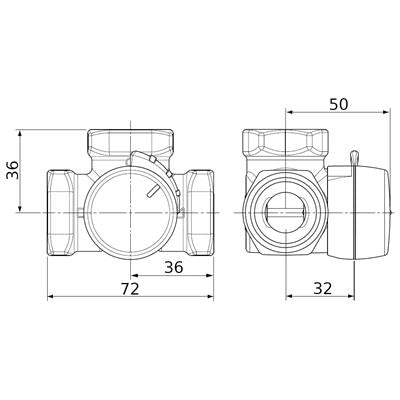 ESBE VRG131 20-6,3 BM 3/4" keverőszelep 3 járatú (11600900)
