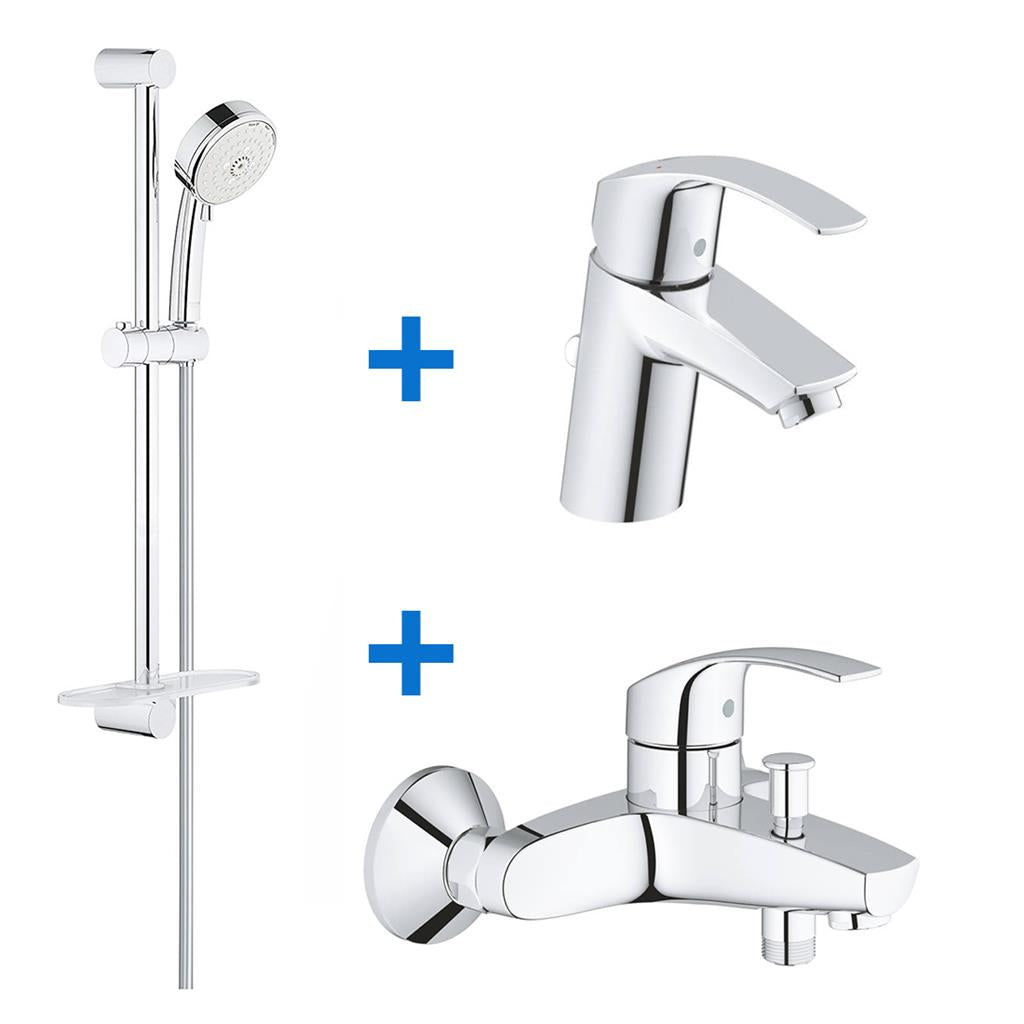Grohe Eurosmart 3 az 1-ben csaptelep szett (mosdó, kádcsaptelep és zuhanyszett)