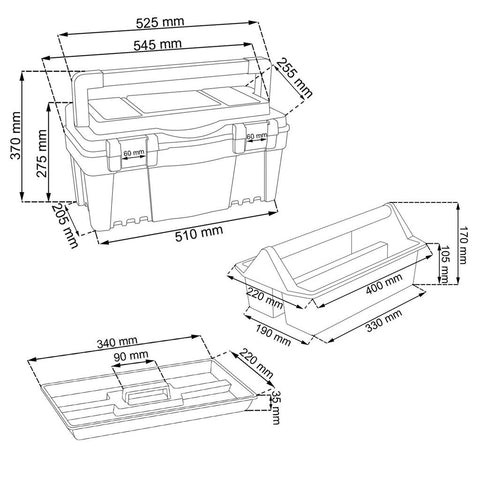 Szerszámosláda műanyag N22RPAA