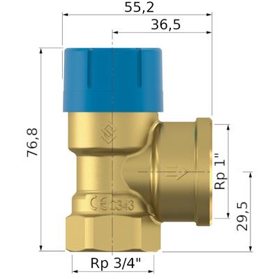 Flamco bizt. Prescor B 3/4"- 1" 6 bar